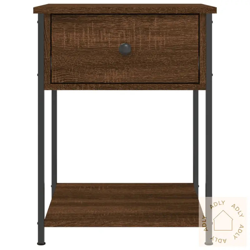 Nattbord Brun Eik 44X45X58 Cm Konstruert Tre