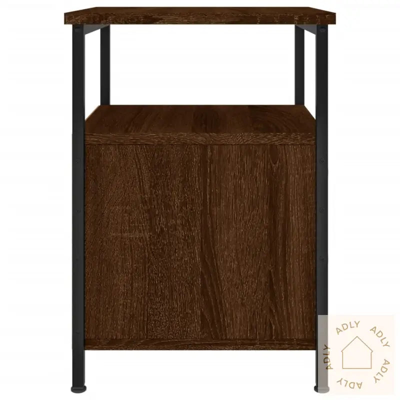 Nattbord Brun Eik 34X35,5X50 Cm Konstruert Tre