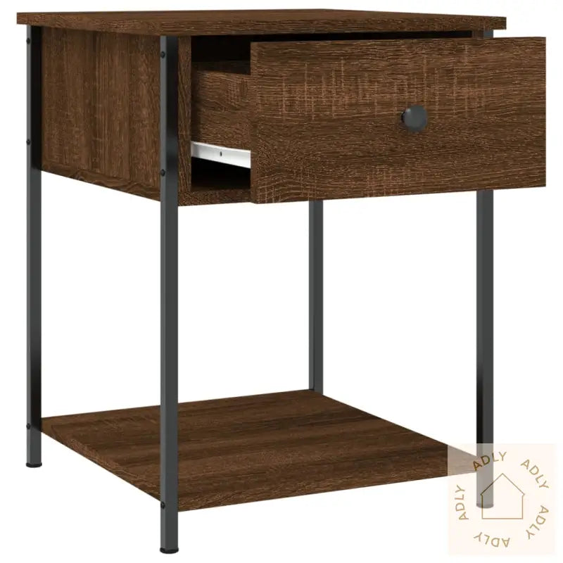 Nattbord 2 Stk Brun Eik 44X45X58 Cm Konstruert Tre