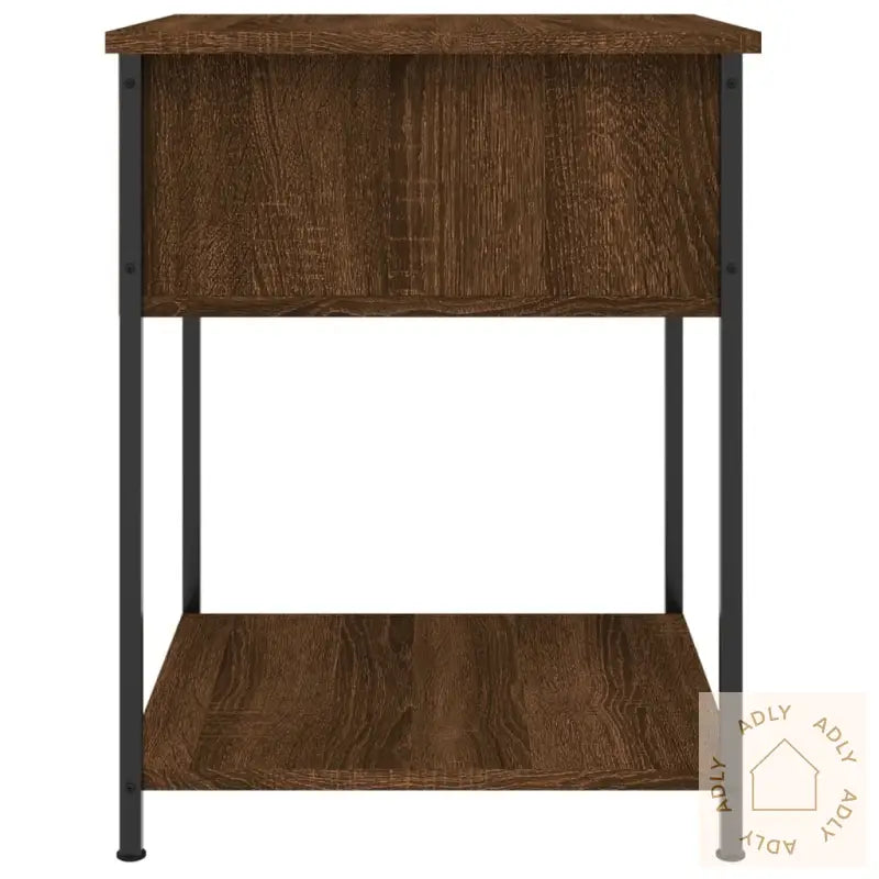 Nattbord 2 Stk Brun Eik 44X45X58 Cm Konstruert Tre