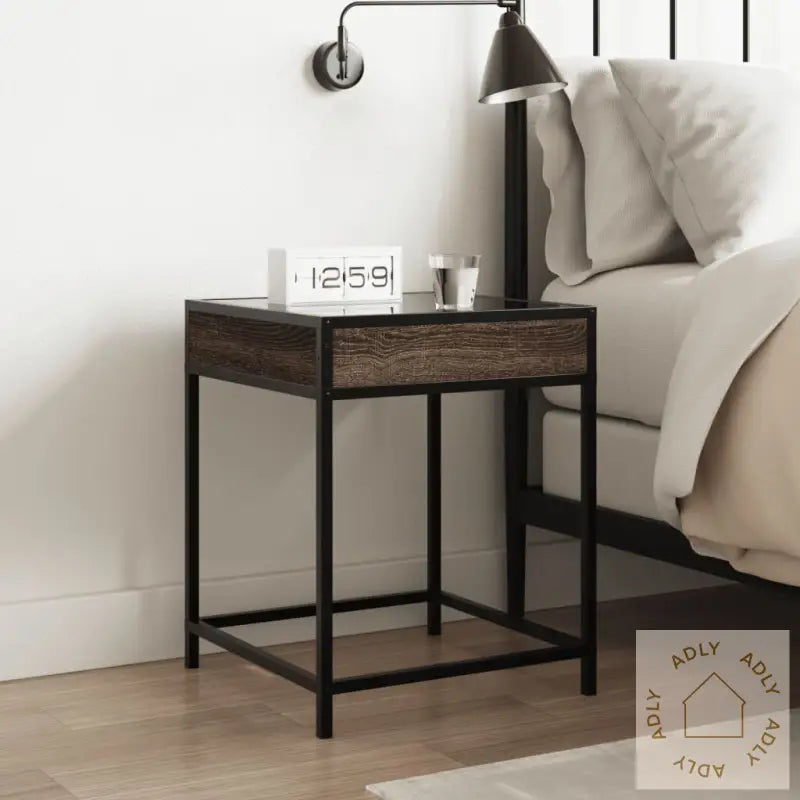 Salongbord Med Infinity Led Brun Eik 40X40X51 Cm