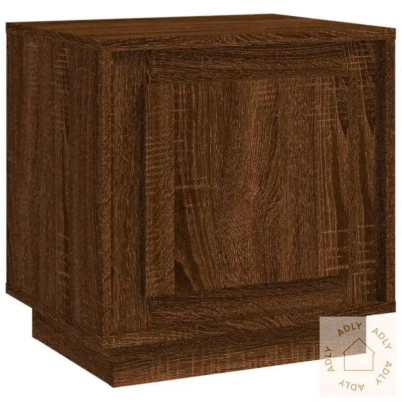 Nattbord Brun Eik 44X35X45 Cm Konstruert Tre