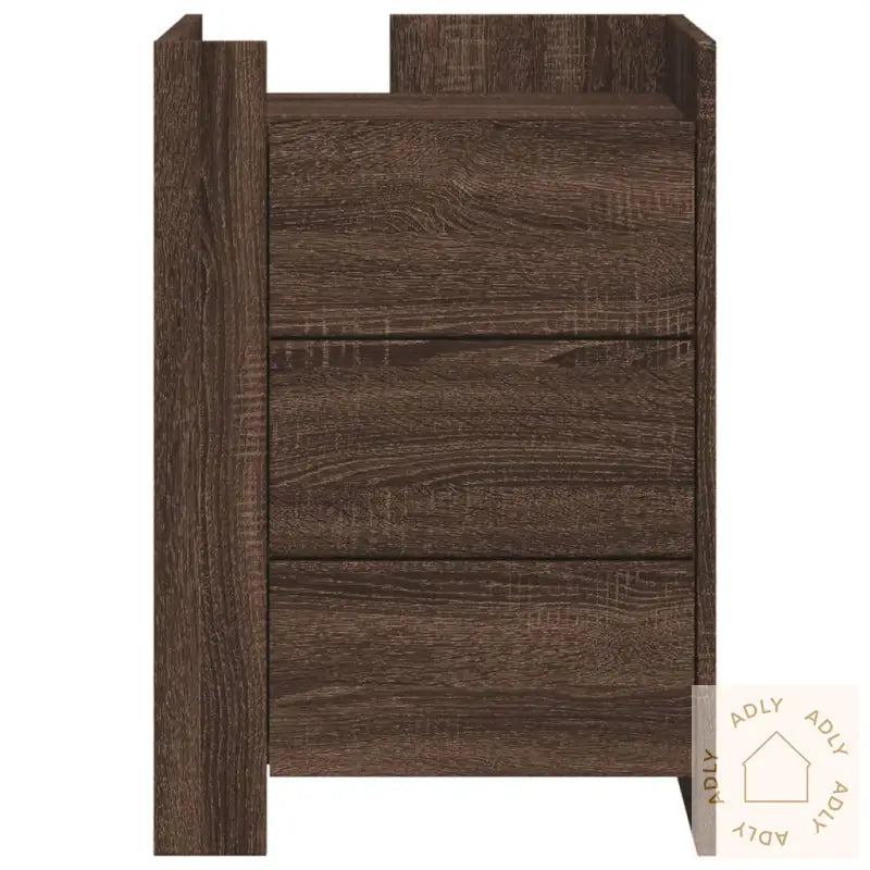 Nattbord Brun Eik 45X50X65 Cm Konstruert Tre