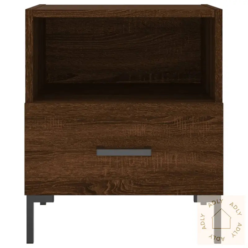 Nattbord 2 Stk Brun Eik 40X35X47,5 Cm Konstruert Tre