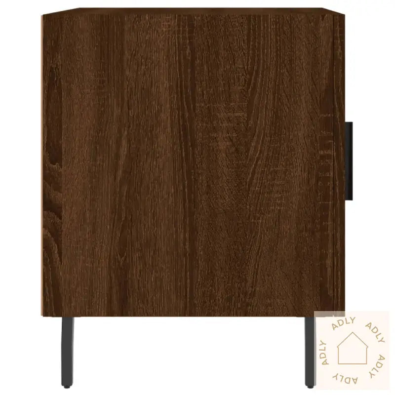 Nattbord 2 Stk Brun Eik 40X40X50 Cm Konstruert Tre