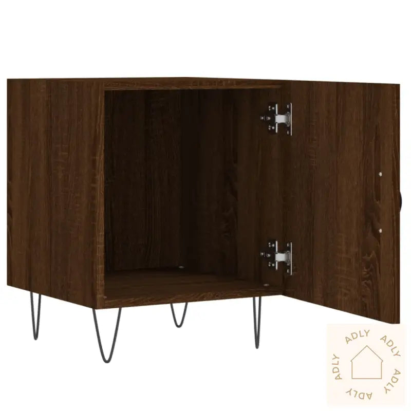 Nattbord Brun Eik 40X40X50 Cm Konstruert Tre