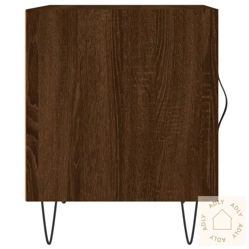 Nattbord 2 Stk Brun Eik 40X40X50 Cm Konstruert Tre