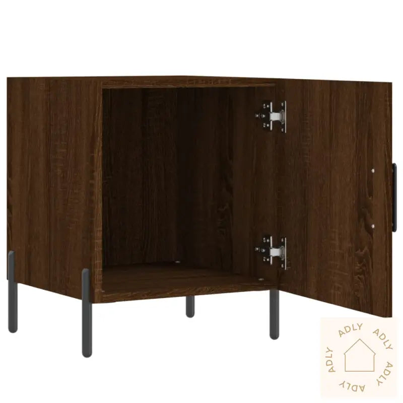 Nattbord Brun Eik 40X40X50 Cm Konstruert Tre