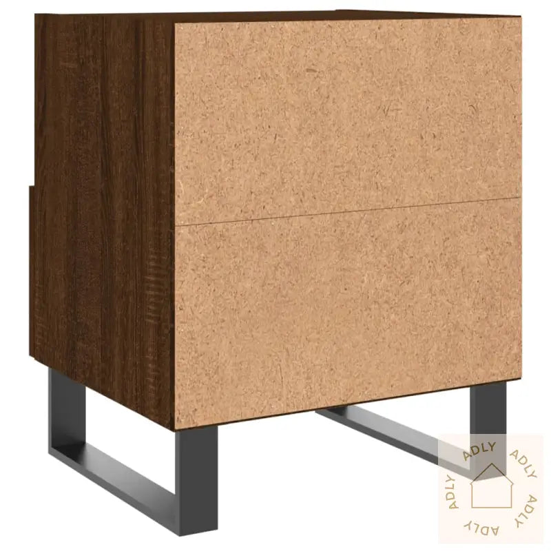 Nattbord 2 Stk Brun Eik 40X35X47,5 Cm Konstruert Tre