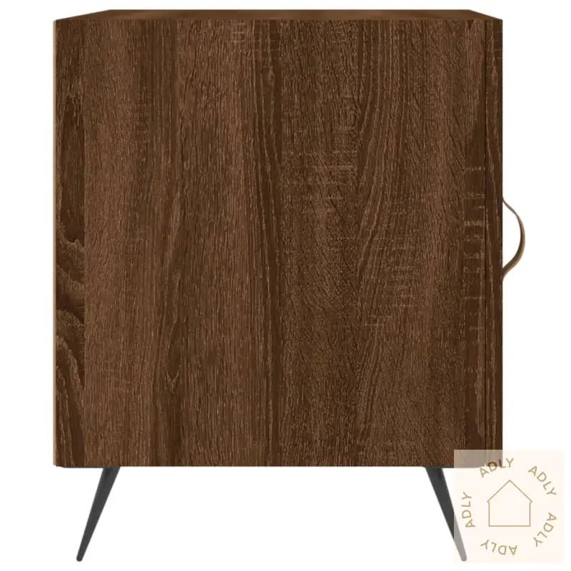 Nattbord 2 Stk Brun Eik 40X40X50 Cm Konstruert Tre