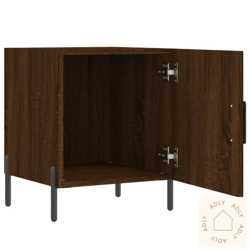 Nattbord 2 Stk Brun Eik 40X40X50 Cm Konstruert Tre