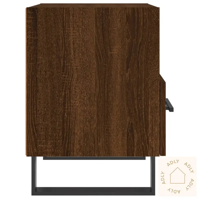 Nattbord 2 Stk Brun Eik 40X35X47,5 Cm Konstruert Tre
