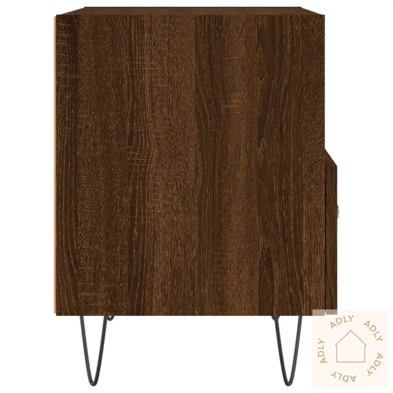 Nattbord 2 Stk Brun Eik 40X35X47,5 Cm Konstruert Tre