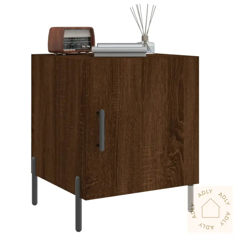 Nattbord Brun Eik 40X40X50 Cm Konstruert Tre