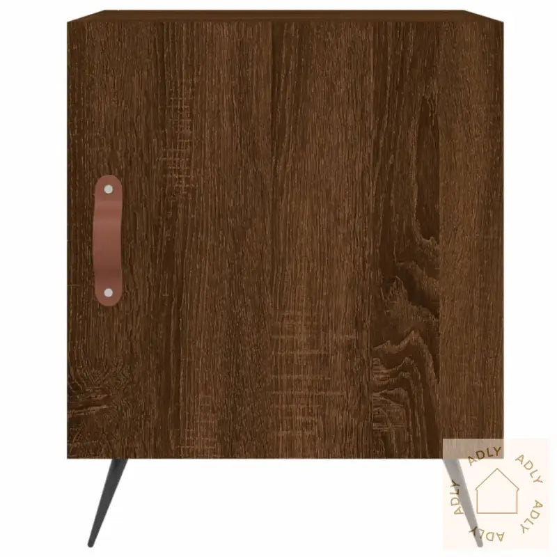 Nattbord 2 Stk Brun Eik 40X40X50 Cm Konstruert Tre