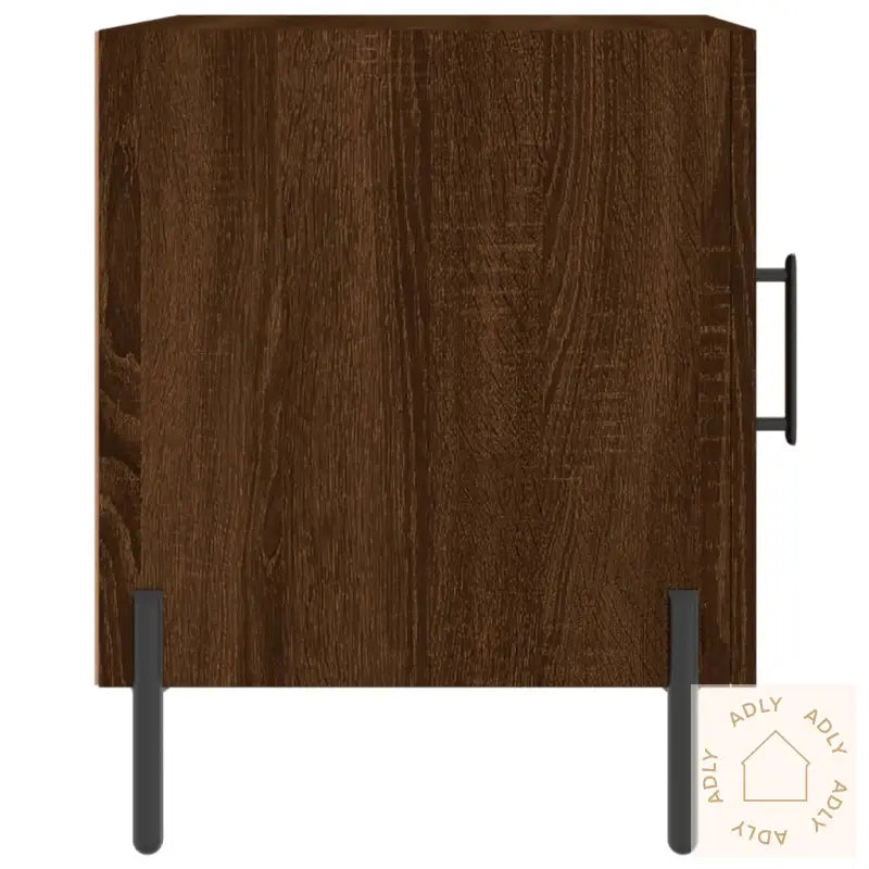 Nattbord 2 Stk Brun Eik 40X40X50 Cm Konstruert Tre
