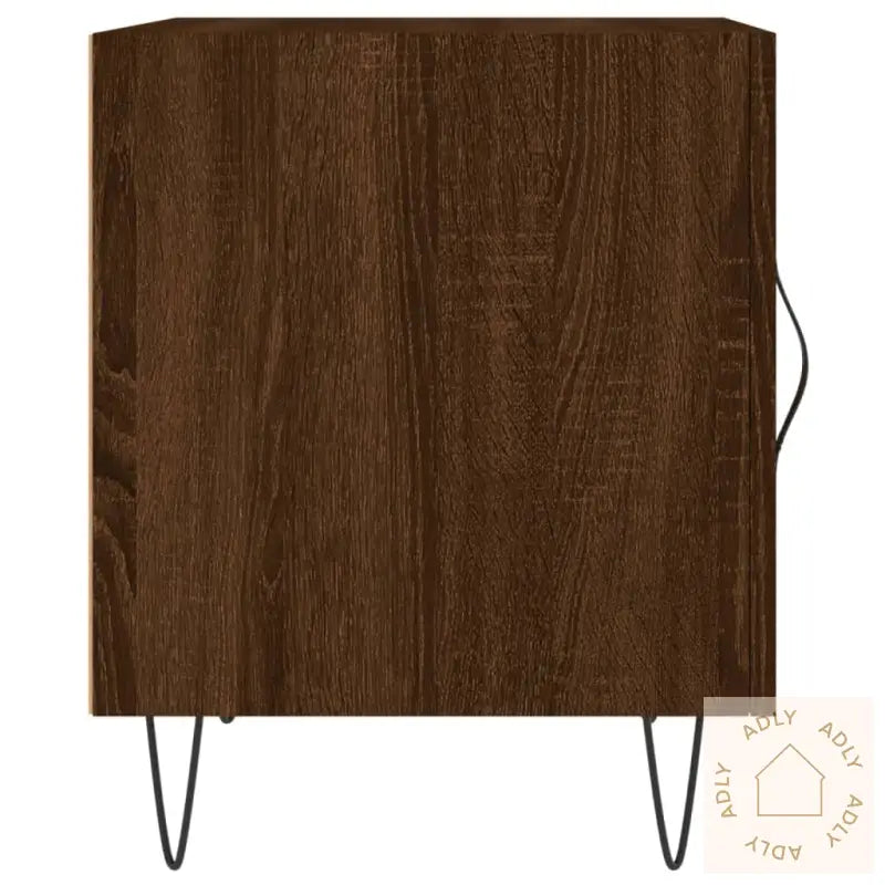 Nattbord Brun Eik 40X40X50 Cm Konstruert Tre