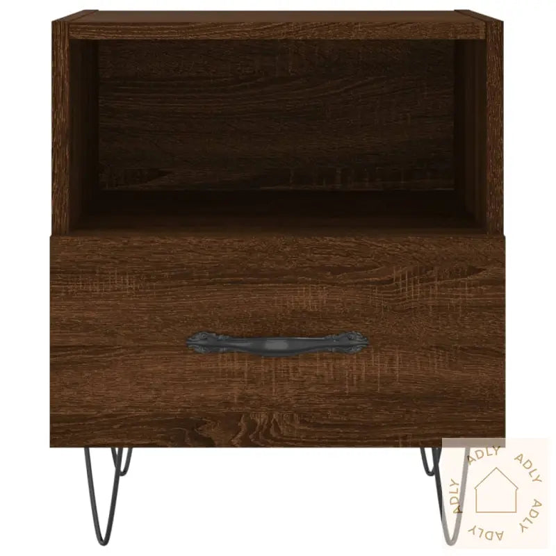 Nattbord 2 Stk Brun Eik 40X35X47,5 Cm Konstruert Tre