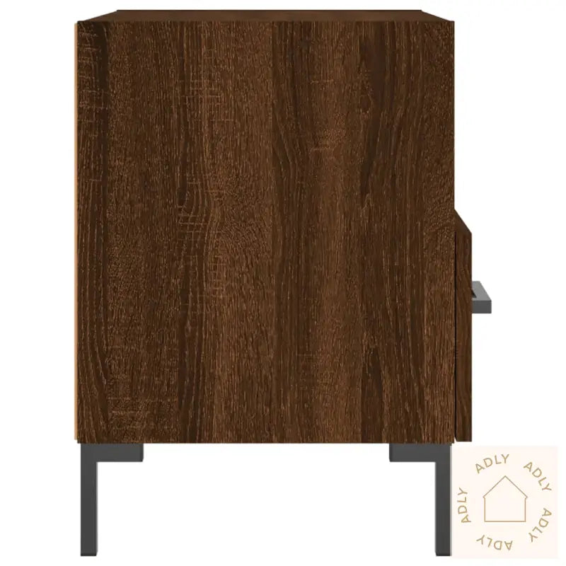 Nattbord 2 Stk Brun Eik 40X35X47,5 Cm Konstruert Tre