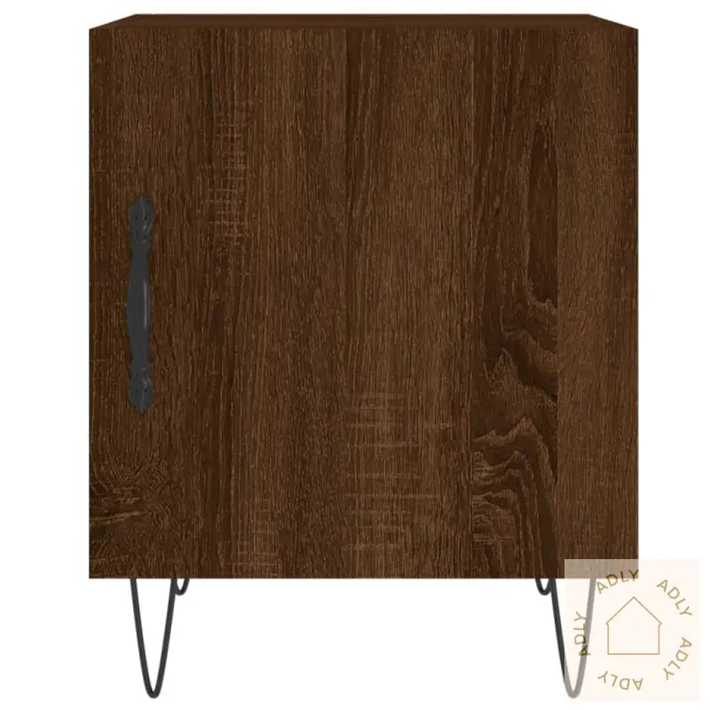 Nattbord 2 Stk Brun Eik 40X40X50 Cm Konstruert Tre