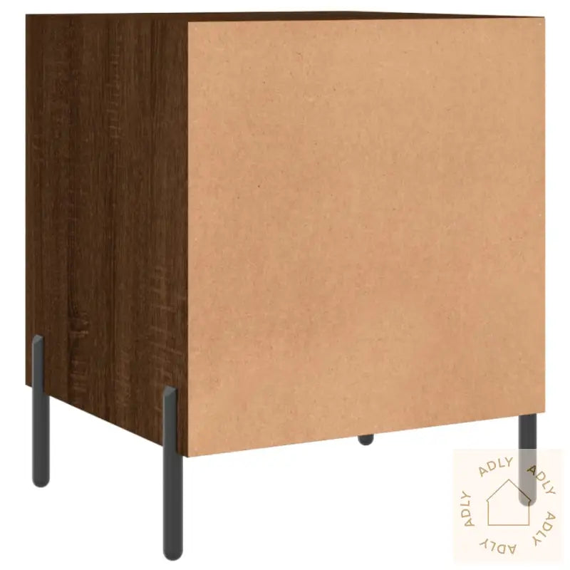 Nattbord 2 Stk Brun Eik 40X40X50 Cm Konstruert Tre