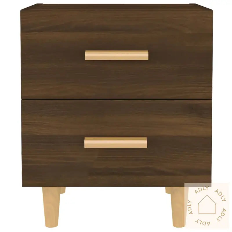 Nattbord 2 Stk Brun Eik 40X35X47,5 Cm