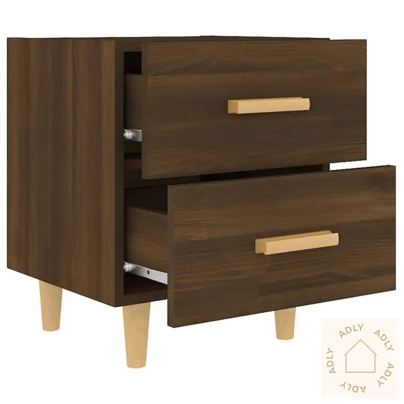 Nattbord 2 Stk Brun Eik 40X35X47,5 Cm