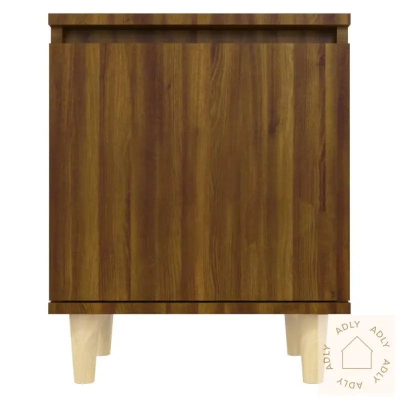 Nattbord Med Ben I Heltre 2 Stk Brun Eik 40X30X50 Cm