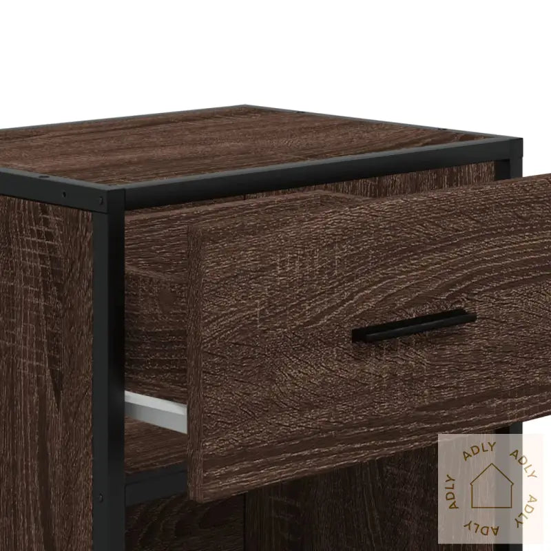 Nattbord 2 Stk Brun Eik 40X31X50 Cm Konstruert Tre