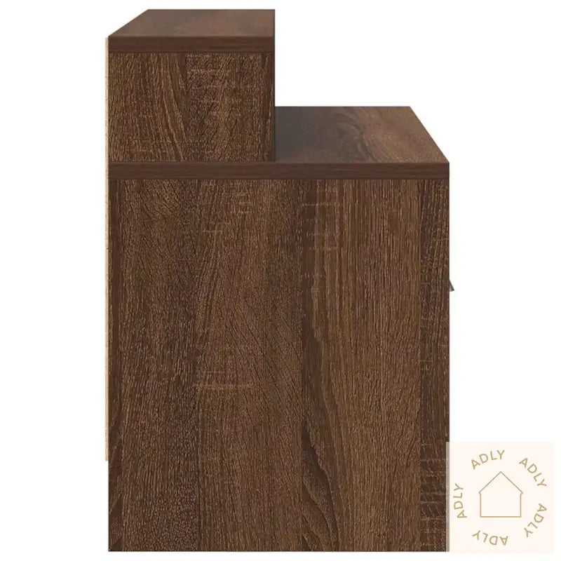 Nattbord Med Skuff 2 Stk Brun Eik 51X31X47 Cm