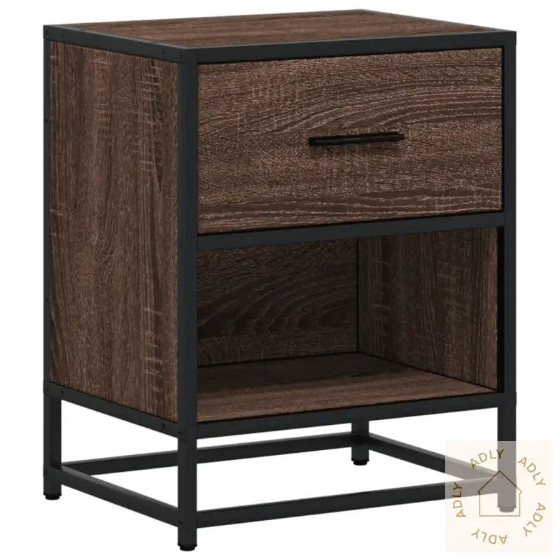 Nattbord 2 Stk Brun Eik 40X31X50 Cm Konstruert Tre