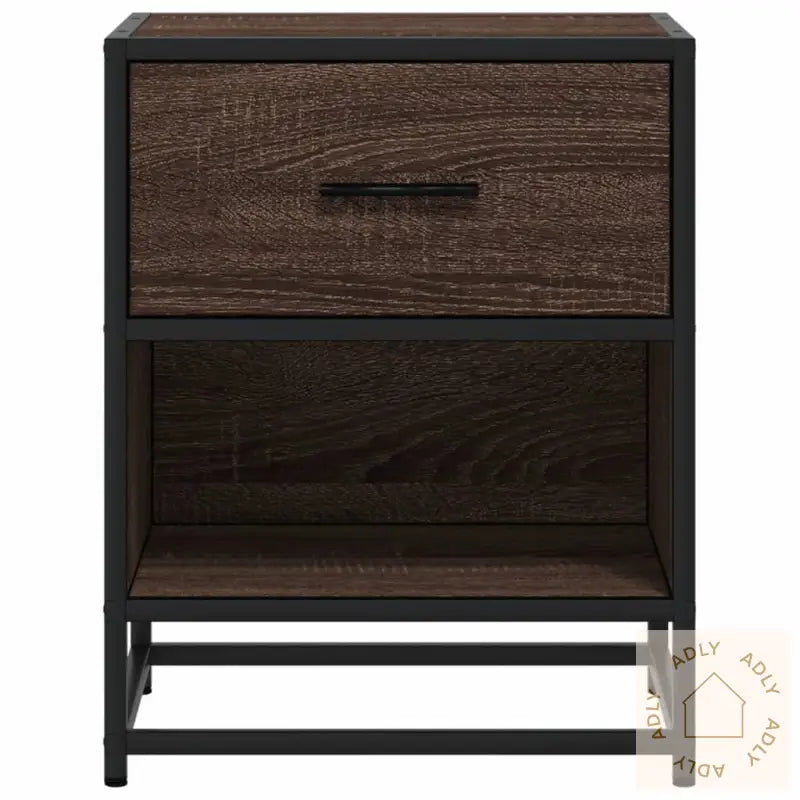 Nattbord 2 Stk Brun Eik 40X31X50 Cm Konstruert Tre