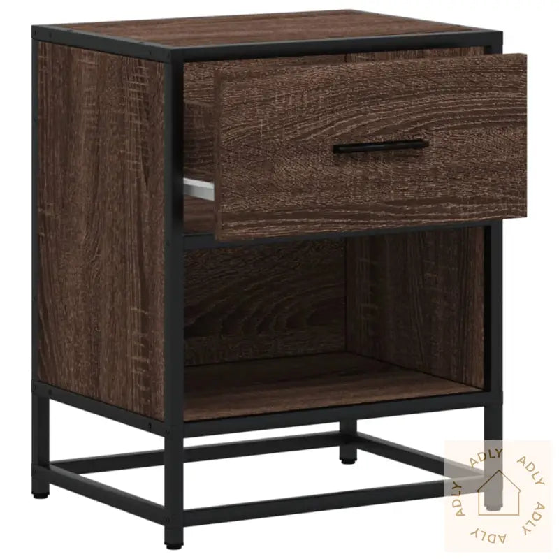 Nattbord 2 Stk Brun Eik 40X31X50 Cm Konstruert Tre