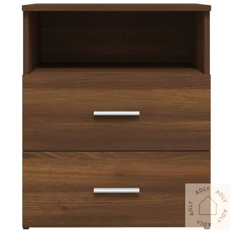 Nattbord 2 Stk Brun Eik 50X32X60 Cm