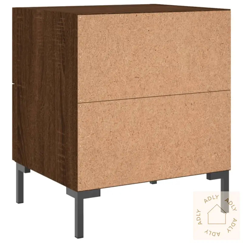 Nattbord 2 Stk Brun Eik 40X35X47,5 Cm Konstruert Tre