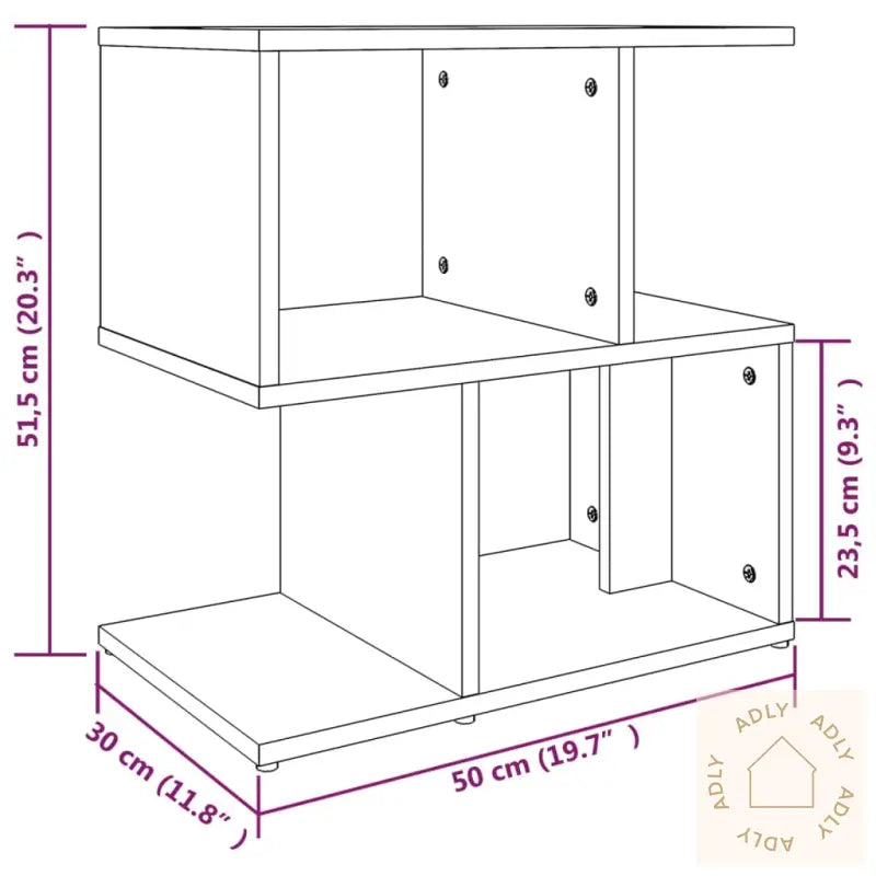 Nattbord Brun Eik 50X30X51,5 Cm Konstruert Tre