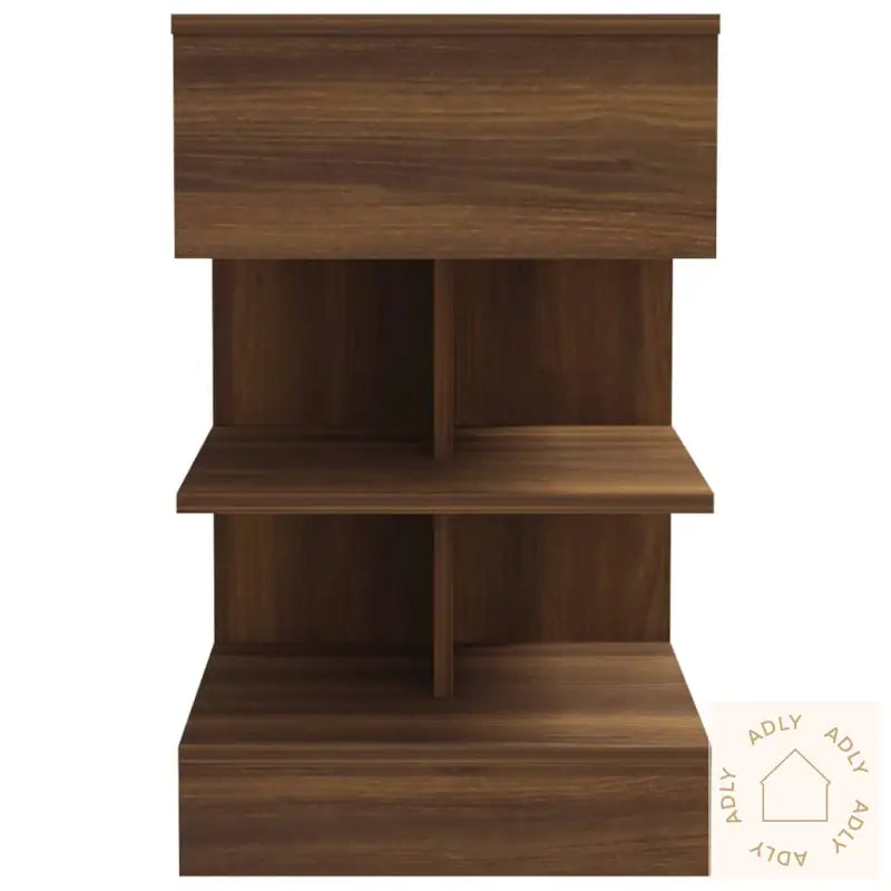 Nattbord Brun Eik 40X35X65 Cm Konstruert Tre