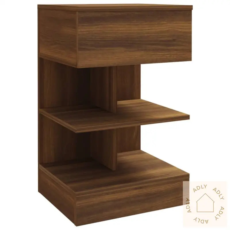Nattbord 2 Stk Brun Eik 40X35X65 Cm Konstruert Tre