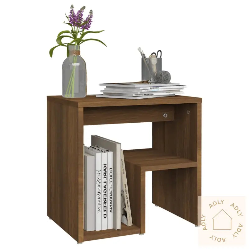 Nattbord 2 Stk Brun Eik 40X30X40 Cm Konstruert Tre