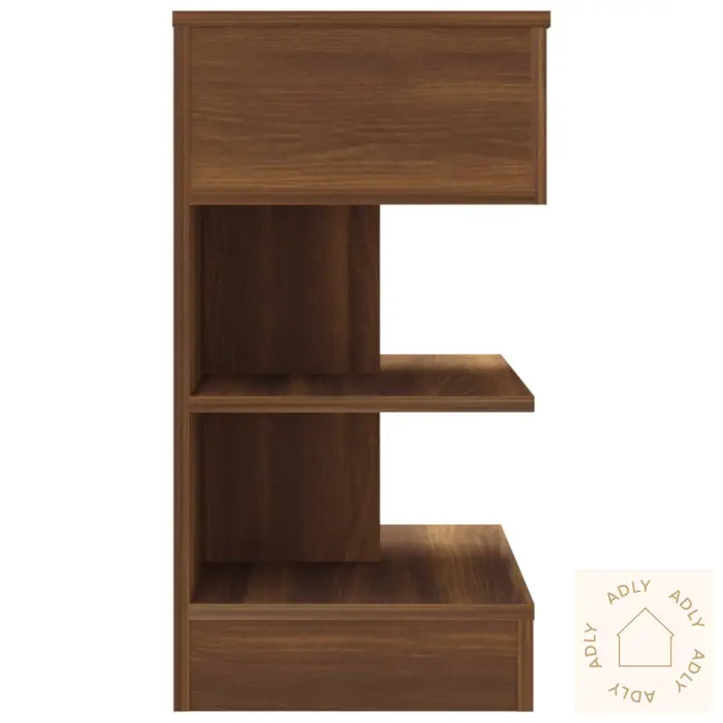 Nattbord 2 Stk Brun Eik 40X35X65 Cm Konstruert Tre