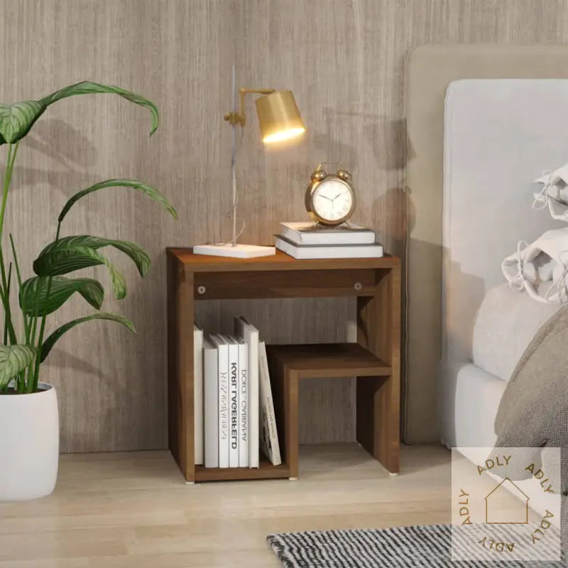 Nattbord Brun Eik 40X30X40 Cm Konstruert Tre