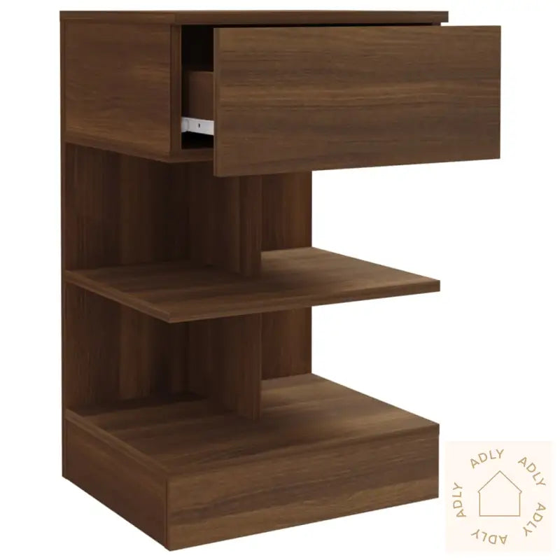 Nattbord 2 Stk Brun Eik 40X35X65 Cm Konstruert Tre
