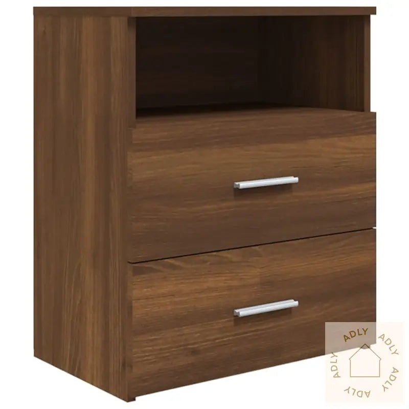 Nattbord 2 Stk Brun Eik 50X32X60 Cm