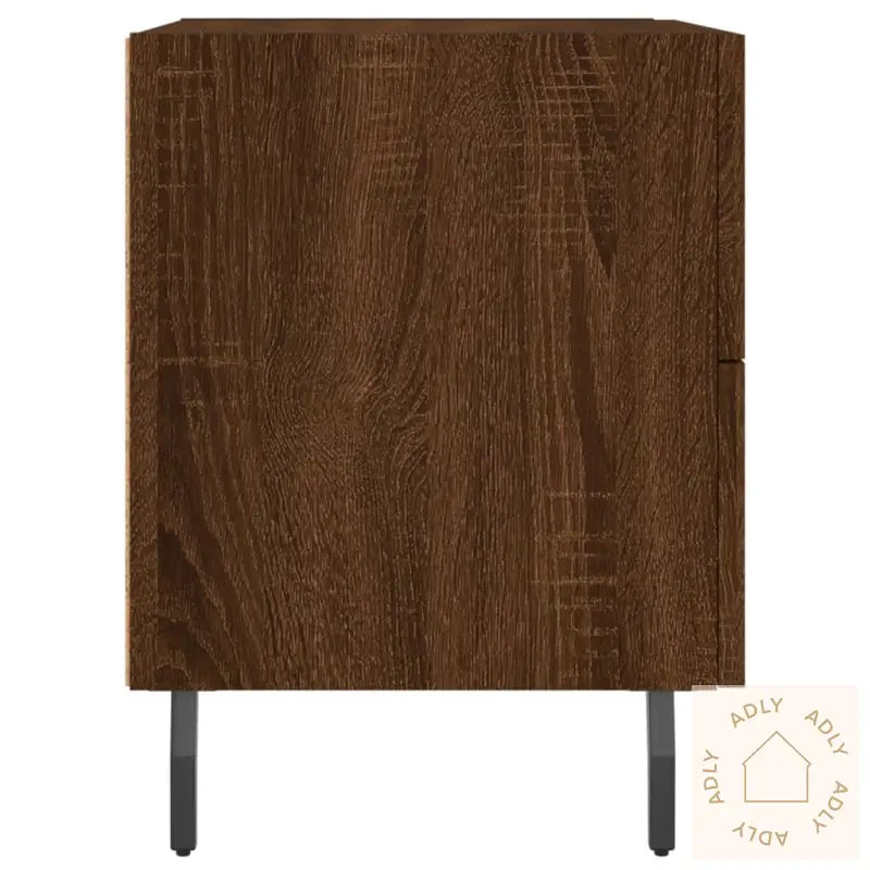Nattbord 2 Stk Brun Eik 40X35X47,5 Cm Konstruert Tre