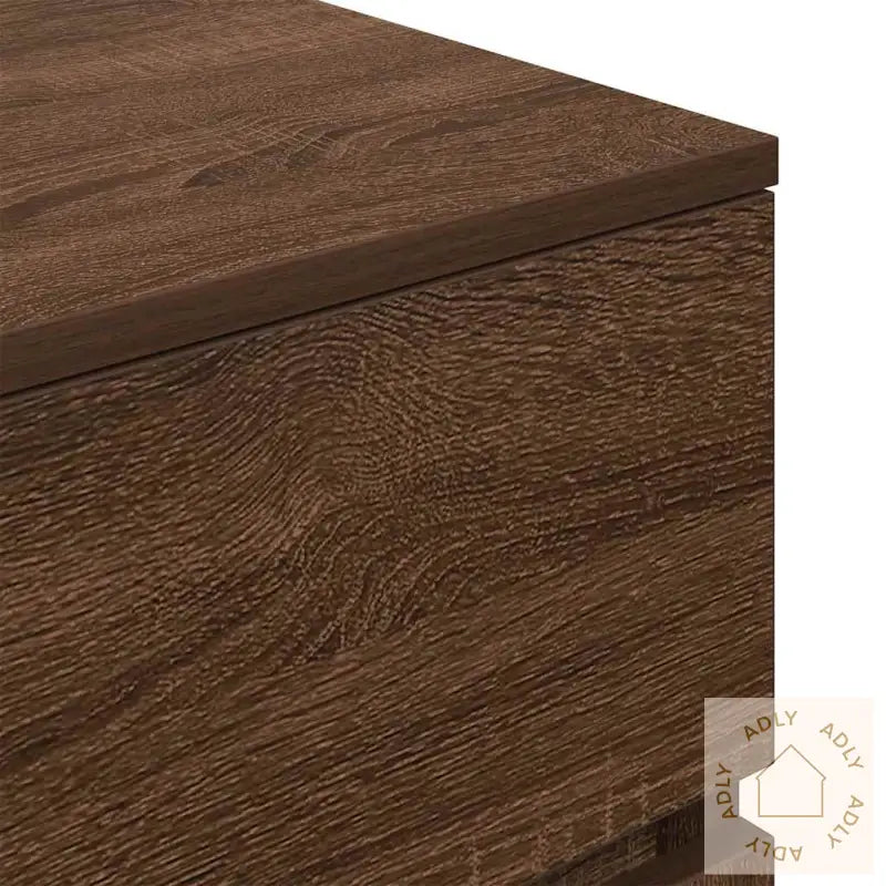 Nattbord 2 Stk Brun Eik 39X35X65 Cm Konstruert Tre