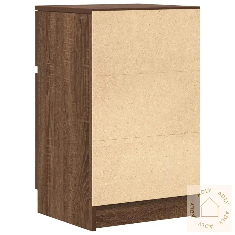 Nattbord 2 Stk Brun Eik 39X35X65 Cm Konstruert Tre