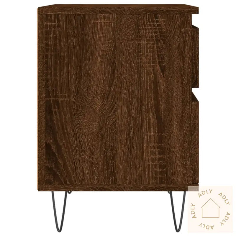 Nattbord 2 Stk Brun Eik 40X35X50 Cm Konstruert Tre