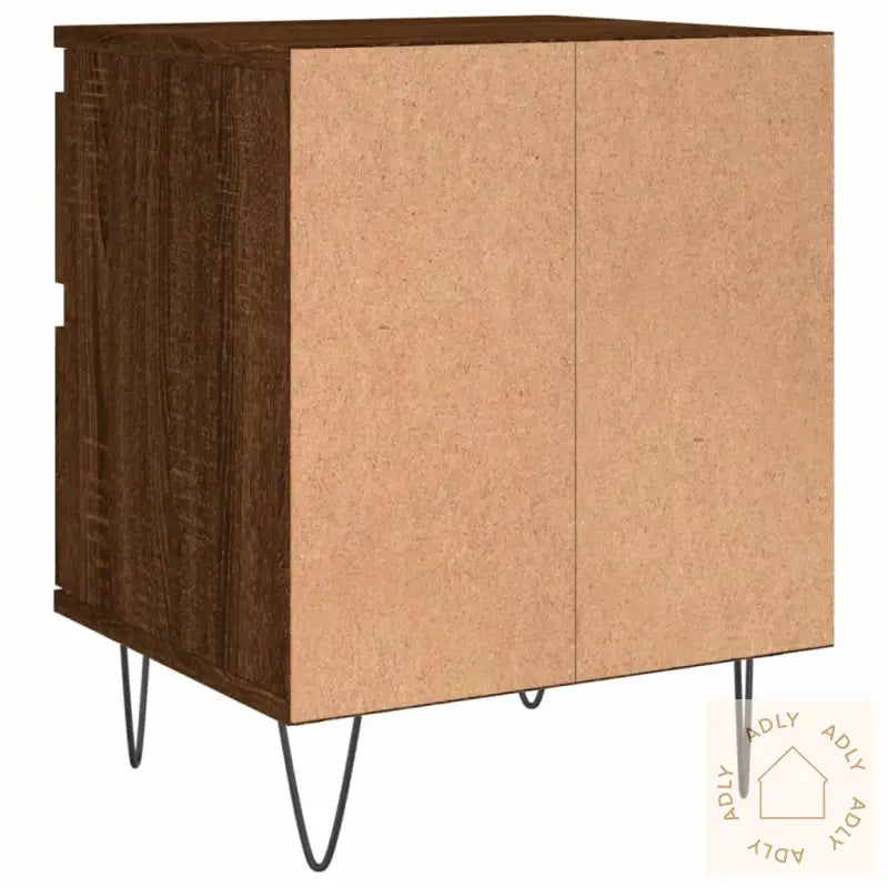 Nattbord 2 Stk Brun Eik 40X35X50 Cm Konstruert Tre