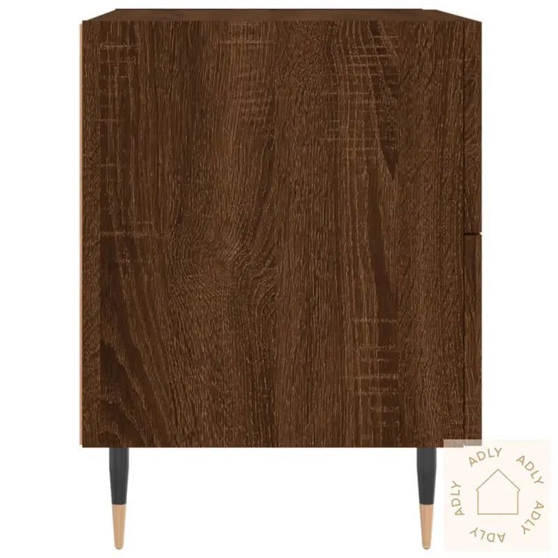 Nattbord 2 Stk Brun Eik 40X35X47,5 Cm Konstruert Tre