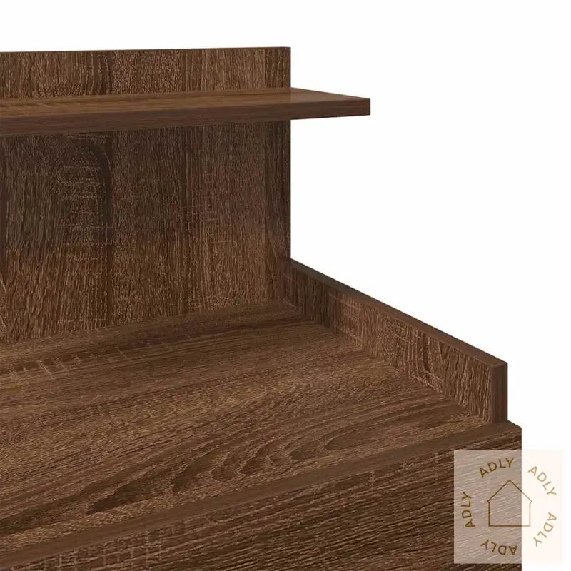 Nattbord 2 Stk Med 2 Skuffer Brun Eik 40X36,5X62 Cm